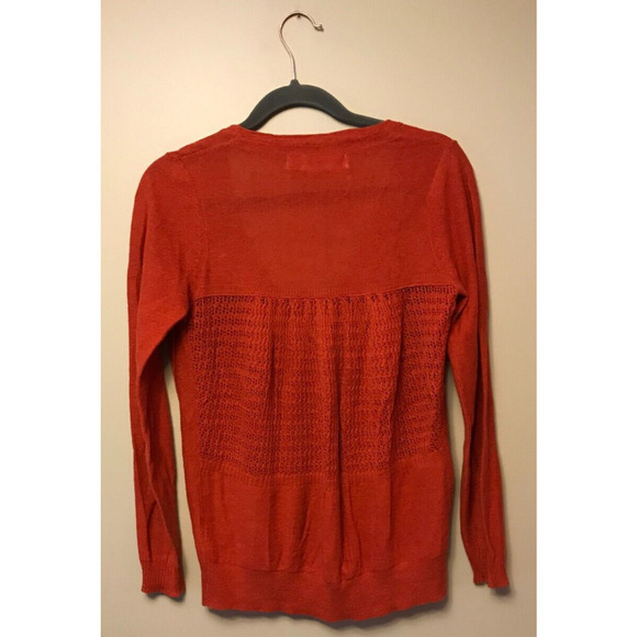 Anthropologie Sparrow Orange Cardigan Button Sweater - Size Extra Small - Picture 5 of 10